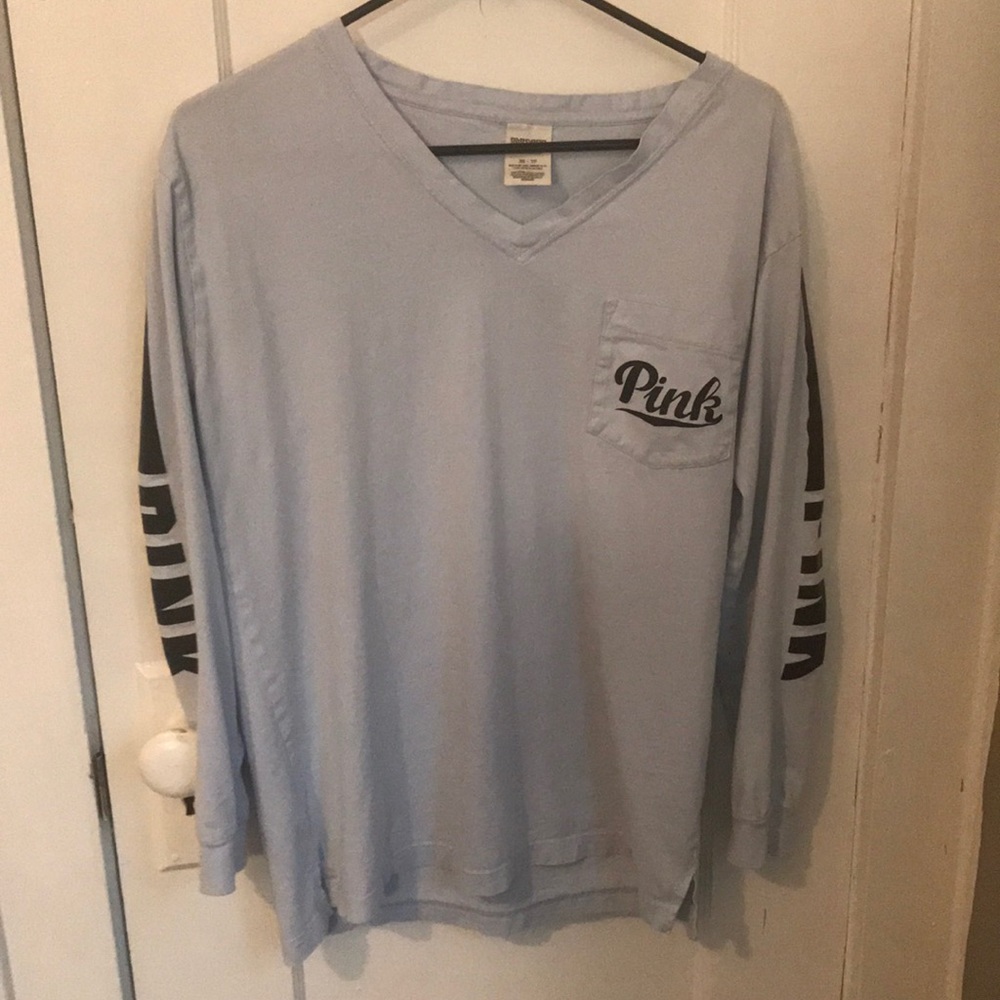 VS PINK oversized long sleeve tee